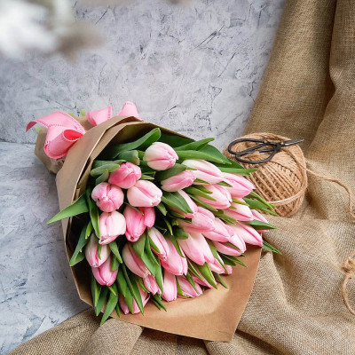 ÖKO-csokor rózsaszín tulipánokból